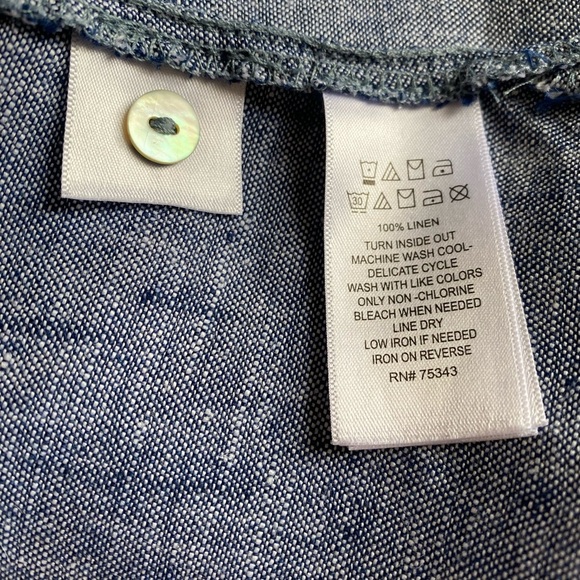 TAHARI Linen Dress with Halter Neckline High Low Hem Size XS - Picture 8 of 8